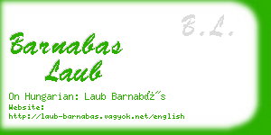 barnabas laub business card